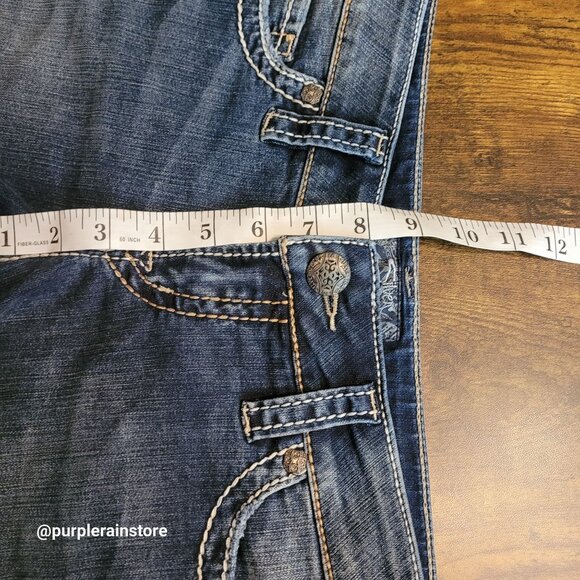 Silver Jeans McKenzie Shorts Size 29 Cuffed Button Flaps Low Rise Tummy Control - Picture 9 of 13